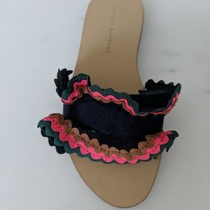 Loeffler Randall Suede Blue Slide Size 5.5